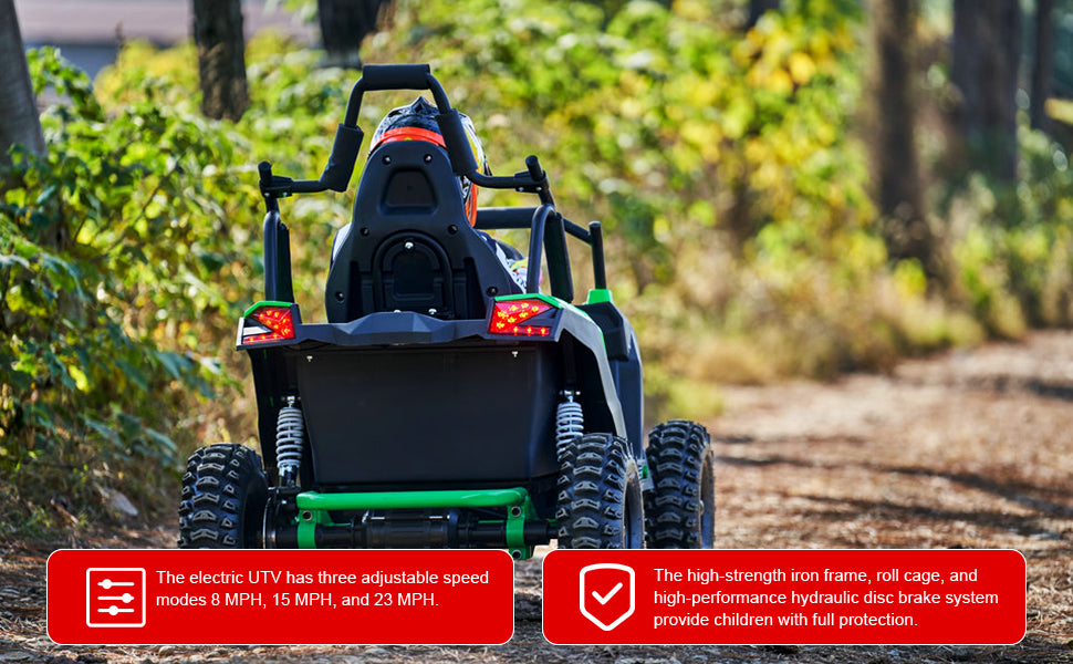 MotoTec Raider Kids UTV 48v 1200w Full Suspension - TribalMotorsports