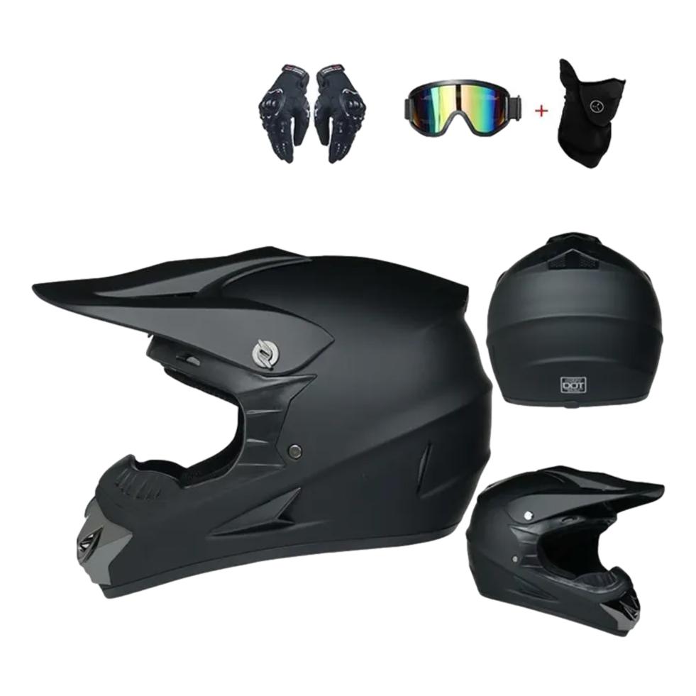 Full-Size Helmet, Gloves, & Goggles Combo - TribalMotorsports