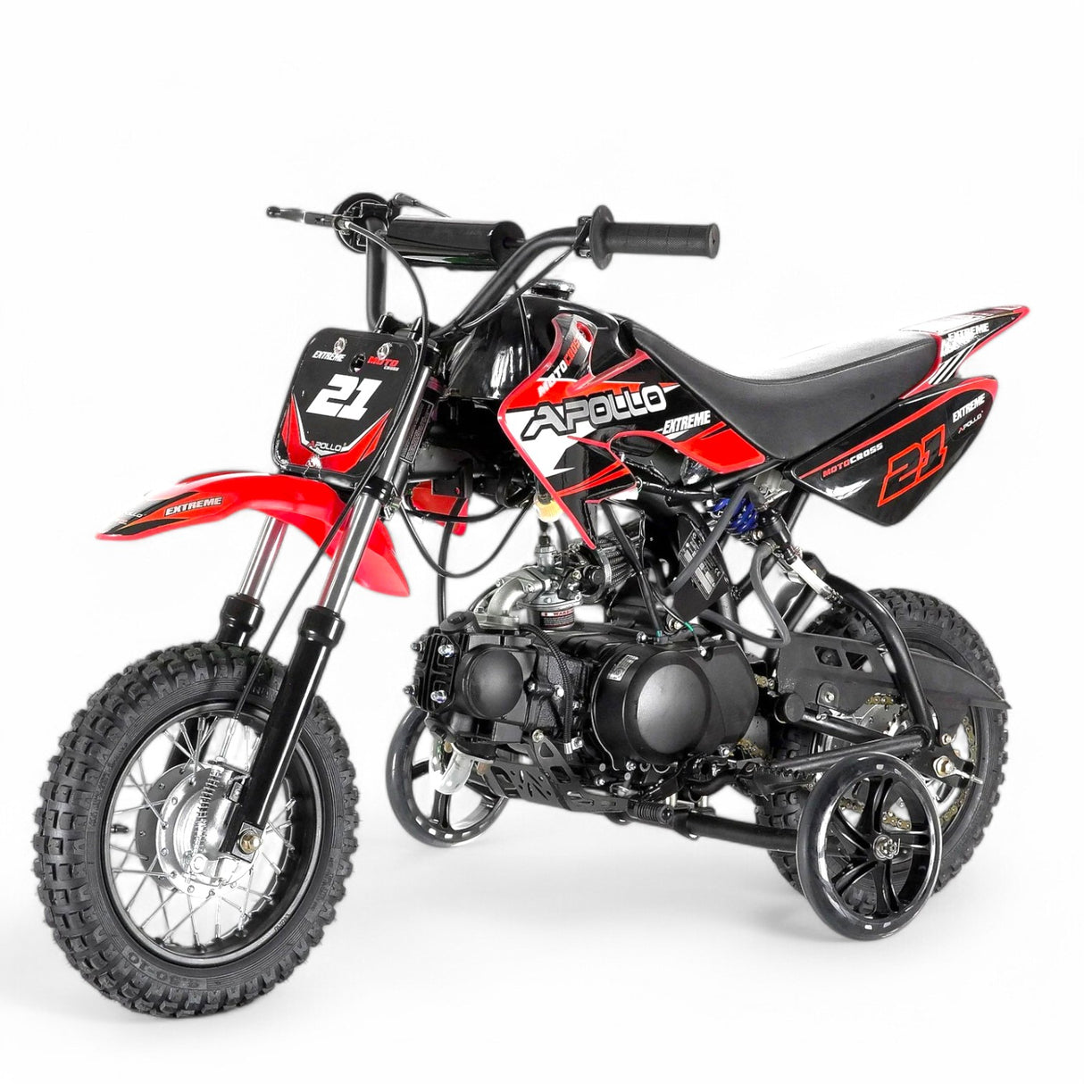 Apollo 70cc Kids Dirt Bike With Training Wheels - TribalMotorsports
